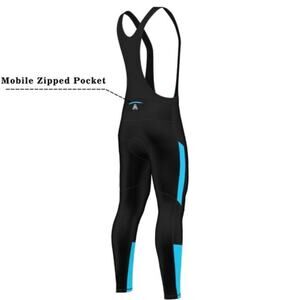 Urban Cycling Blue THERMAL WINTER fleece Bib Tights size XL. NWT